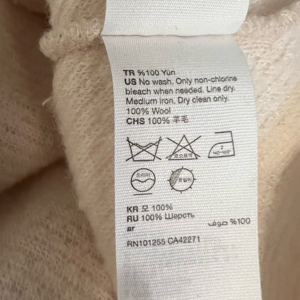 & Other Stories 100% Wool Half Zip Oversized Sweater Size XS - Picture 7 of 7